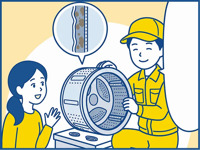 分解して内部の汚れを確認します
