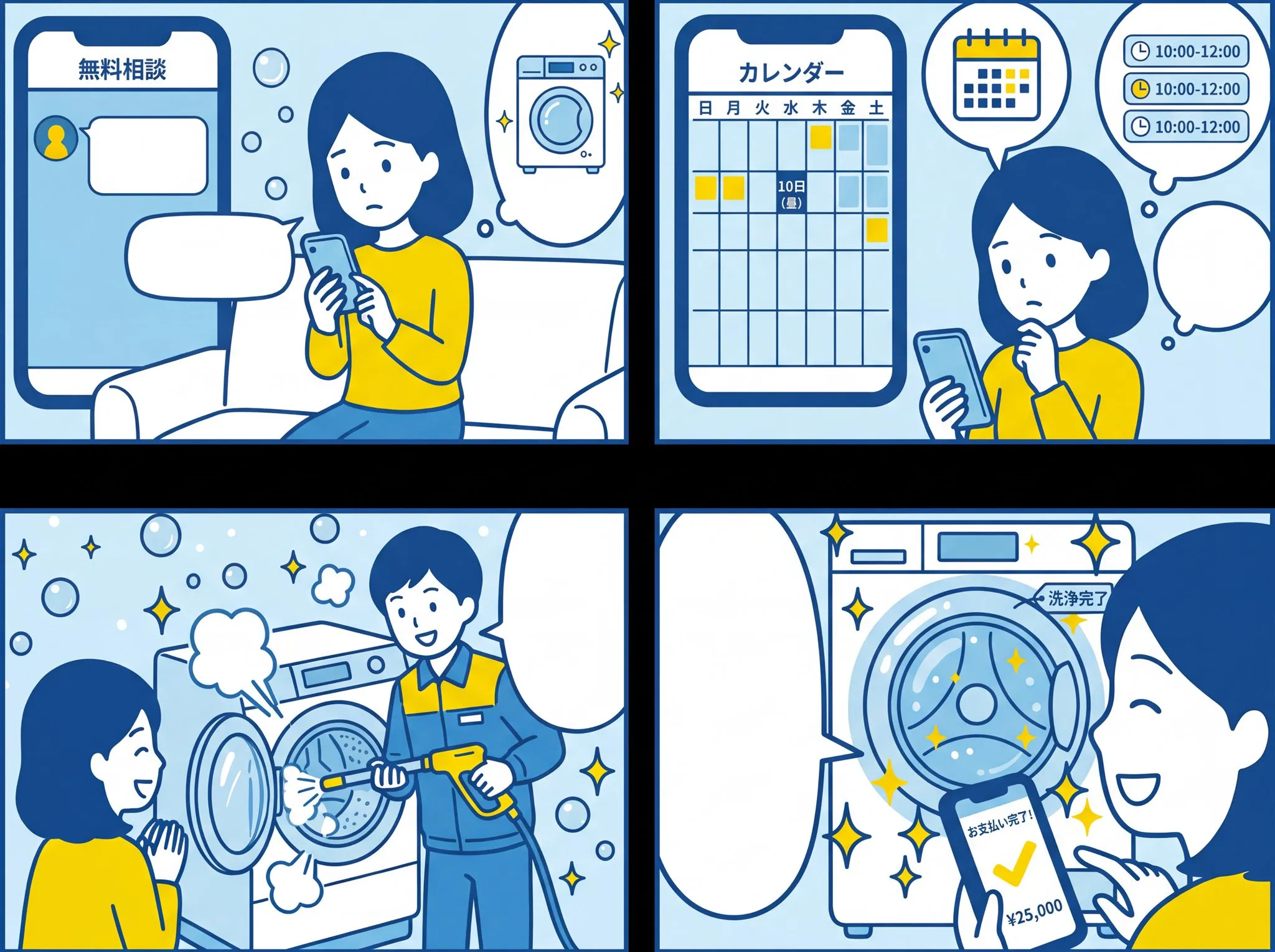 LINEでお悩み相談のシーン